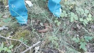 Leaking shit in the grass