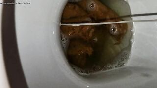 Amateur mature milf shitting closeup