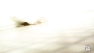 Nasty babe in pantyhose teasing and pooping