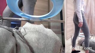 Slutty lady poops on her lucky slave