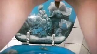 Juicy round ass girl and hot poop