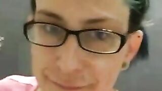 Awesome lady dumping shit