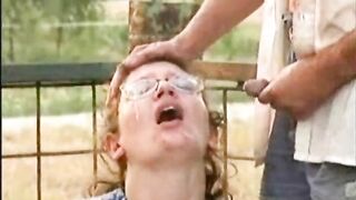 Mature big titty brunette slut takes pee