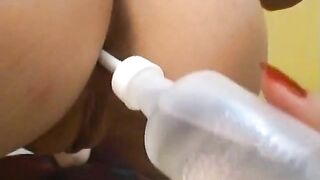 Constipated and enema show