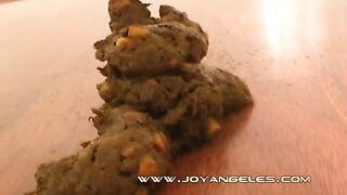 Corn in her shit closeup