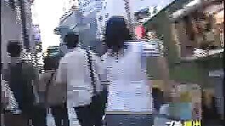 Crazy Japanese babe doing it in public