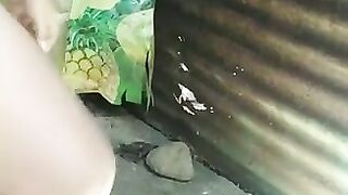 Cute little Asian shits nicely on the ground