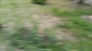 Drunk russian girl pooping in the street