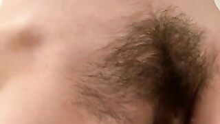 Extreme hairy pee closeup