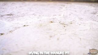 Compilation of horny babes masturbates and fucks in the cow shit