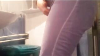 Girl shitting on her white panty