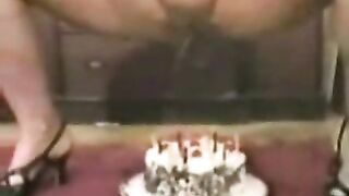 Happy Birthday with pee cake