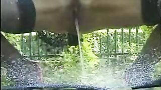Pee splash over the car's hood