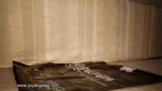 Huge dump on black plastic bag