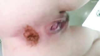 Gorgeous thick ass lady and hard poop