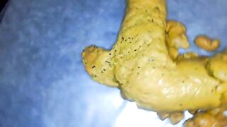 Huge poop and gaping hole closeup