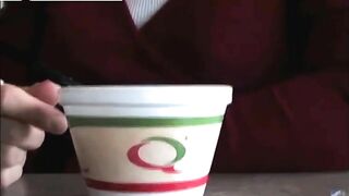 Pretty ass lady shitting view closeup