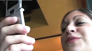 Pretty ass lady shitting view closeup