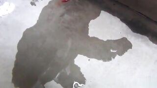 Cute looking Japanese girl leaking piss