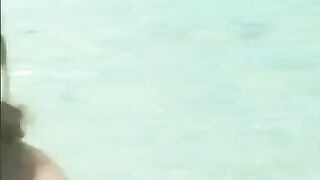 Lesbians scat orgy on the beach