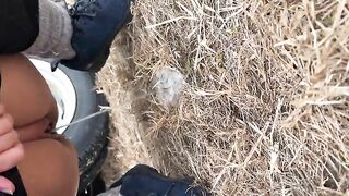 Mika pissing on the floor