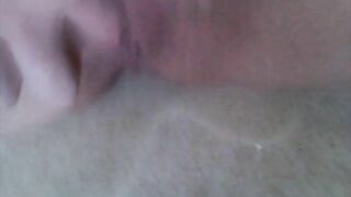 Pee with finger deep inside pussy