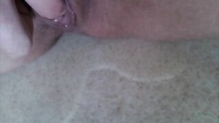 Pee with finger deep inside pussy