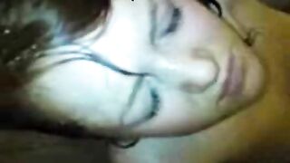 Pissed on cute brunette