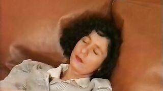 Sexy brunette lady taking hot piss