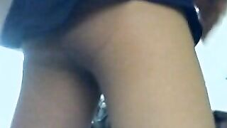 Sticky and messy poop in her panty