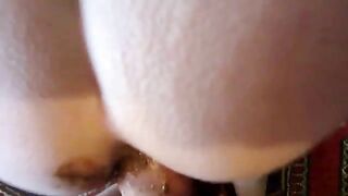 Blonde milf poops hot load