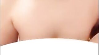 Kinky babe teasing and pooping with tooth brush