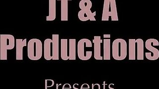 Slutty girl playing with huge dildo in solo