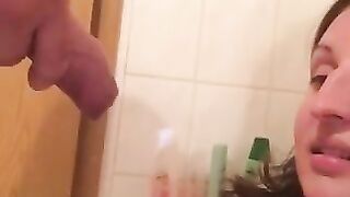 Fat cock pissing for girlfriend