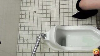 Cute lovely Japanese chick caught pooping