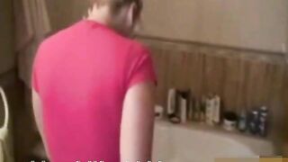 Shitting in her black heels