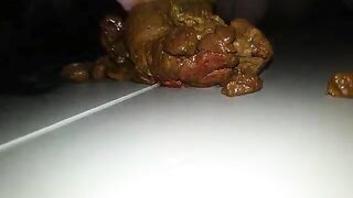 Messy heavy shit on the floor