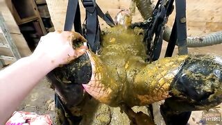 Swing in the barn fuck