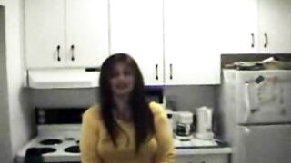 Tasha swigs more piss at home