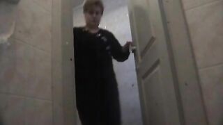 Granny pissing and pooping