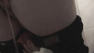 Granny pissing and pooping