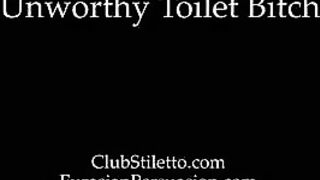 Mistress pissing and pooping on her slave