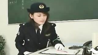 Police girl wetting her panty