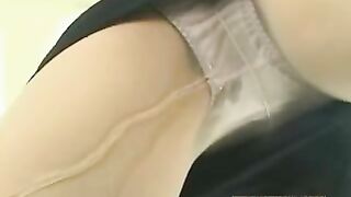 Police girl wetting her panty