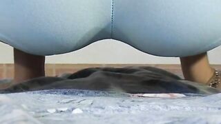 Young blonde doing scat sex