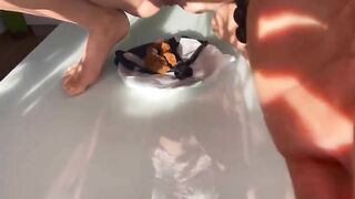 Pee and poop show in the kitchen