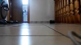 Amateur girl shit on the floor