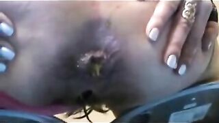 Amateur horny wife shitting nicely