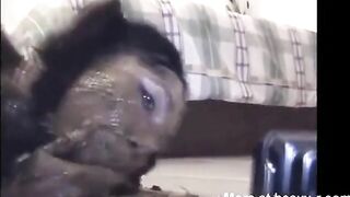 Asian Hottie Eating Fresh Shit