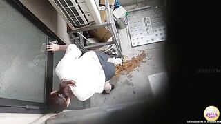 Asian office mature lady splashing shit